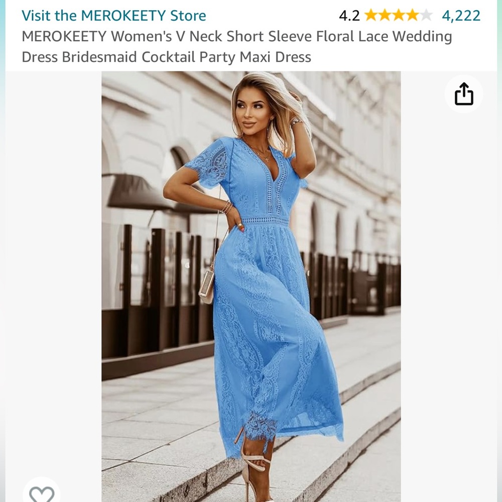 Blue lace dress